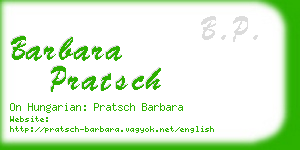 barbara pratsch business card